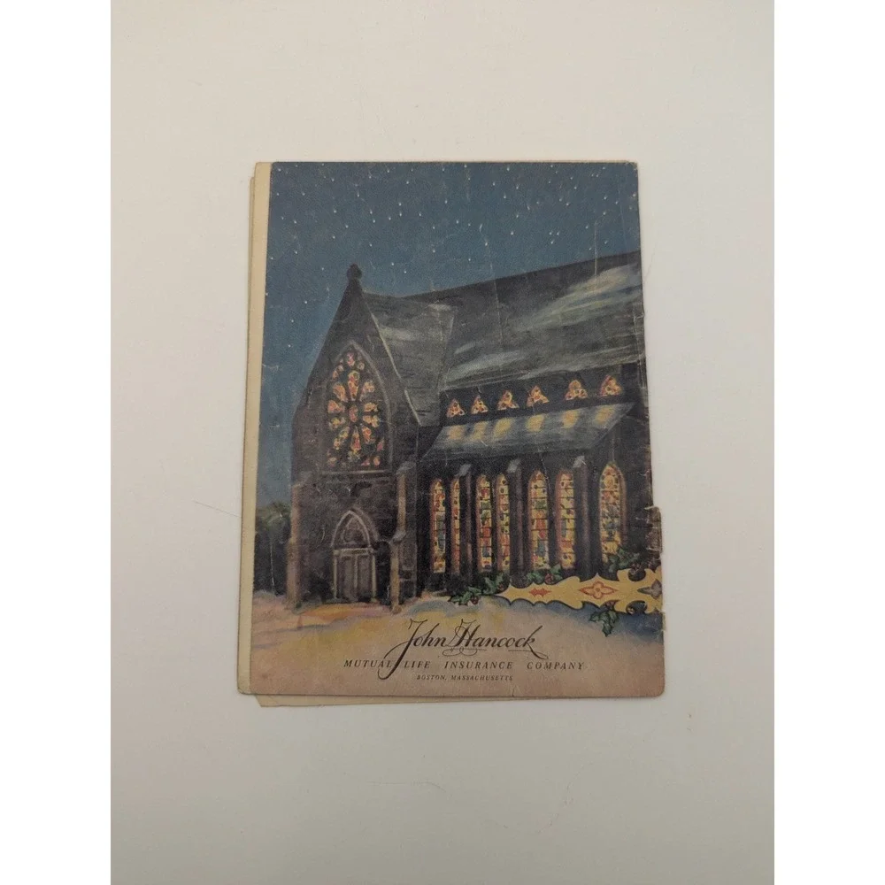 Vintage 1957 Christmas Carols Songbook John Hancock Mutual Life‎ Insurance Co